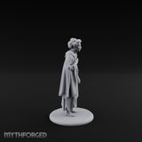 Cloak Clutching Human Peasant Miniature for Dungeons and Dragons, Pathfinder or other TTRPGs