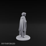 Cloak Clutching Human Peasant Miniature for Dungeons and Dragons, Pathfinder or other TTRPGs