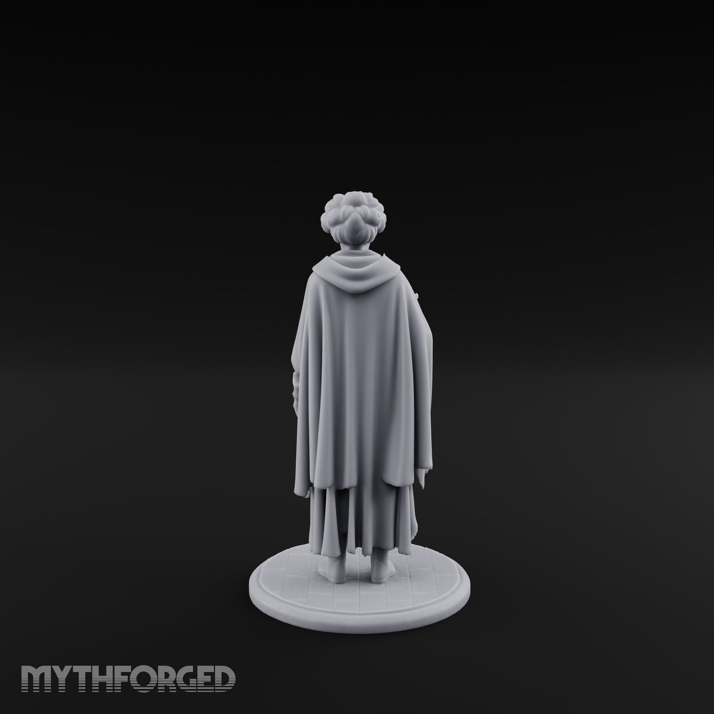 Cloak Clutching Human Peasant Miniature for Dungeons and Dragons, Pathfinder or other TTRPGs
