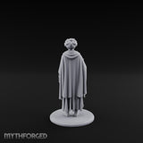 Cloak Clutching Human Peasant Miniature for Dungeons and Dragons, Pathfinder or other TTRPGs