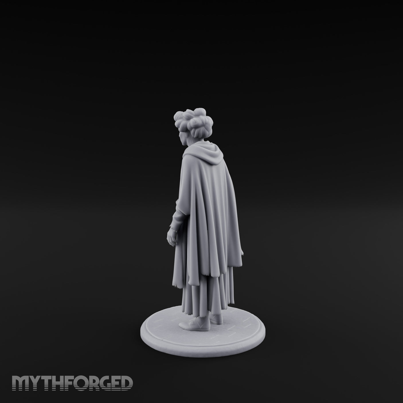 Cloak Clutching Human Peasant Miniature for Dungeons and Dragons, Pathfinder or other TTRPGs