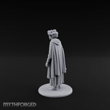 Cloak Clutching Human Peasant Miniature for Dungeons and Dragons, Pathfinder or other TTRPGs