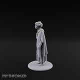 Cloak Clutching Human Peasant Miniature for Dungeons and Dragons, Pathfinder or other TTRPGs