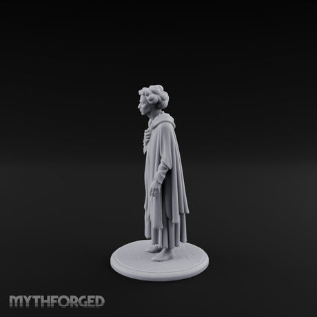 Cloak Clutching Human Peasant Miniature for Dungeons and Dragons, Pathfinder or other TTRPGs