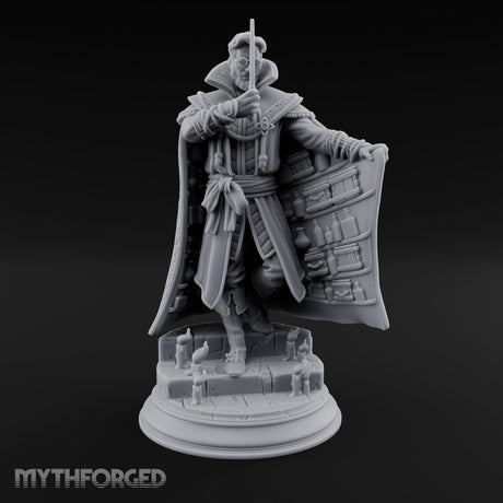 Cloak Sweeping Human Wizard Miniature for Dungeons and Dragons, Pathfinder or other TTRPGs