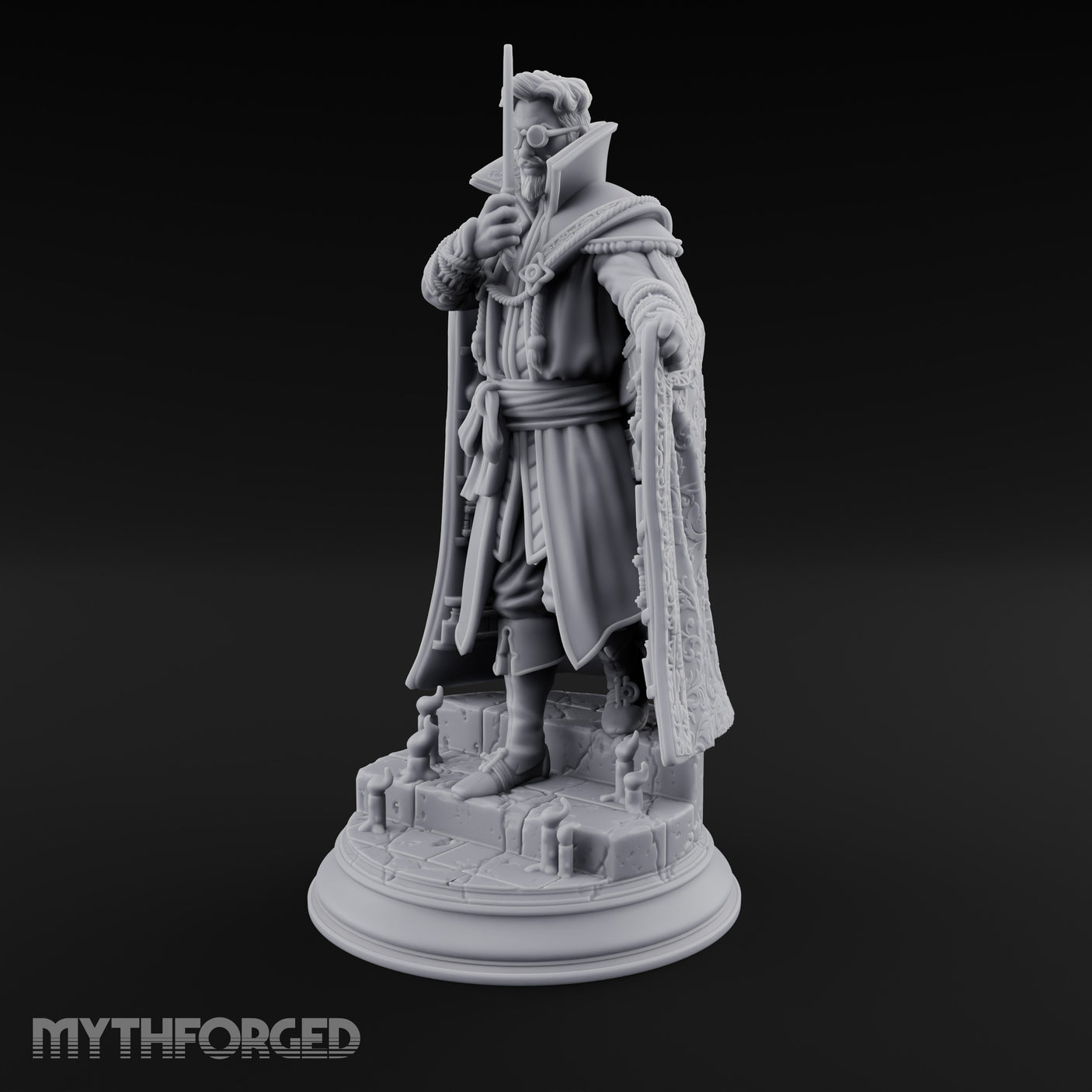 Cloak Sweeping Human Wizard Miniature for Dungeons and Dragons, Pathfinder or other TTRPGs