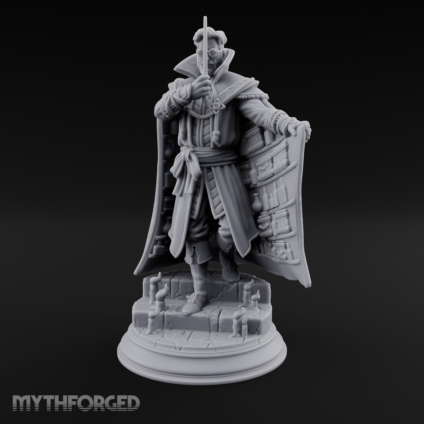 Cloak Sweeping Human Wizard Miniature for Dungeons and Dragons, Pathfinder or other TTRPGs