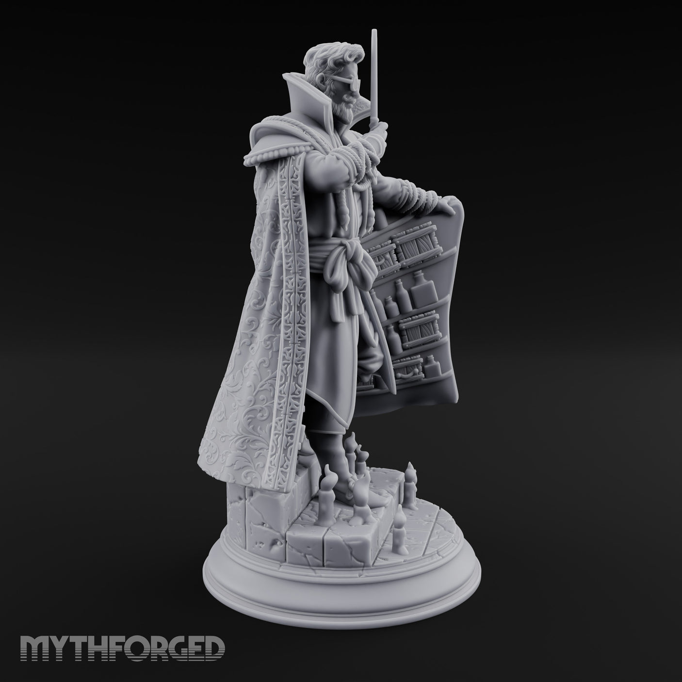 Cloak Sweeping Human Wizard Miniature for Dungeons and Dragons, Pathfinder or other TTRPGs