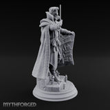 Cloak Sweeping Human Wizard Miniature for Dungeons and Dragons, Pathfinder or other TTRPGs