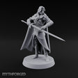 Cloak Sweeping Long Blade Human Warlock Miniature for Dungeons and Dragons, Pathfinder or other TTRPGs