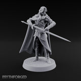 Cloak Sweeping Long Blade Human Warlock Miniature for Dungeons and Dragons, Pathfinder or other TTRPGs