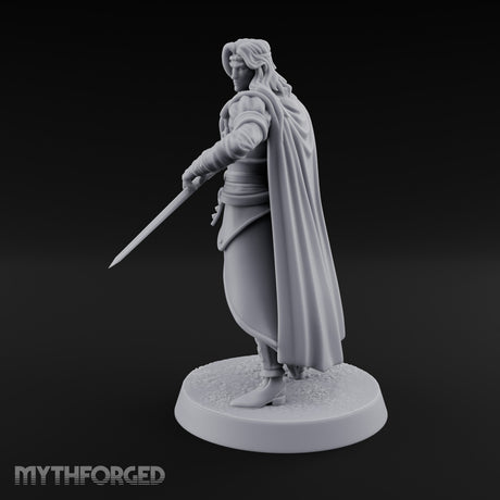 Cloak Sweeping Long Blade Human Warlock Miniature for Dungeons and Dragons, Pathfinder or other TTRPGs