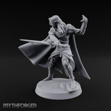 Cloak Sweeping Long Blade Human Warlock Miniature for Dungeons and Dragons, Pathfinder or other TTRPGs