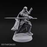 Cloak Sweeping Long Blade Human Warlock Miniature for Dungeons and Dragons, Pathfinder or other TTRPGs