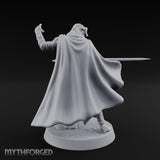 Cloak Sweeping Long Blade Human Warlock Miniature for Dungeons and Dragons, Pathfinder or other TTRPGs