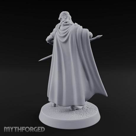 Cloak Sweeping Long Blade Human Warlock Miniature for Dungeons and Dragons, Pathfinder or other TTRPGs