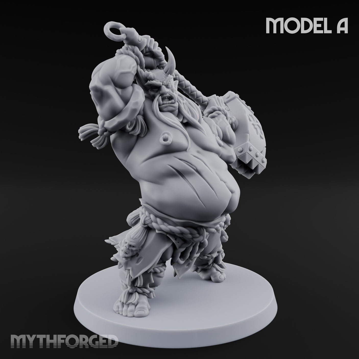 Club Smashing Oni Brute A Miniature for Dungeons and Dragons, Pathfinder or other TTRPGs