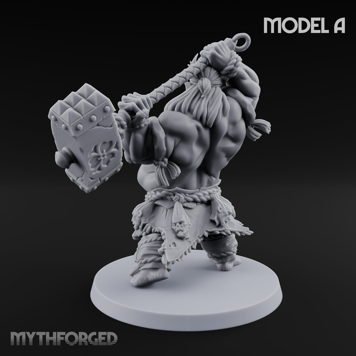 Club Smashing Oni Brute A Miniature for Dungeons and Dragons, Pathfinder or other TTRPGs