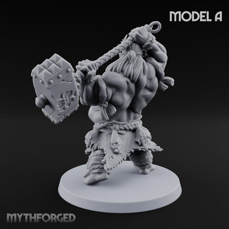 Club Smashing Oni Brute A Miniature for Dungeons and Dragons, Pathfinder or other TTRPGs