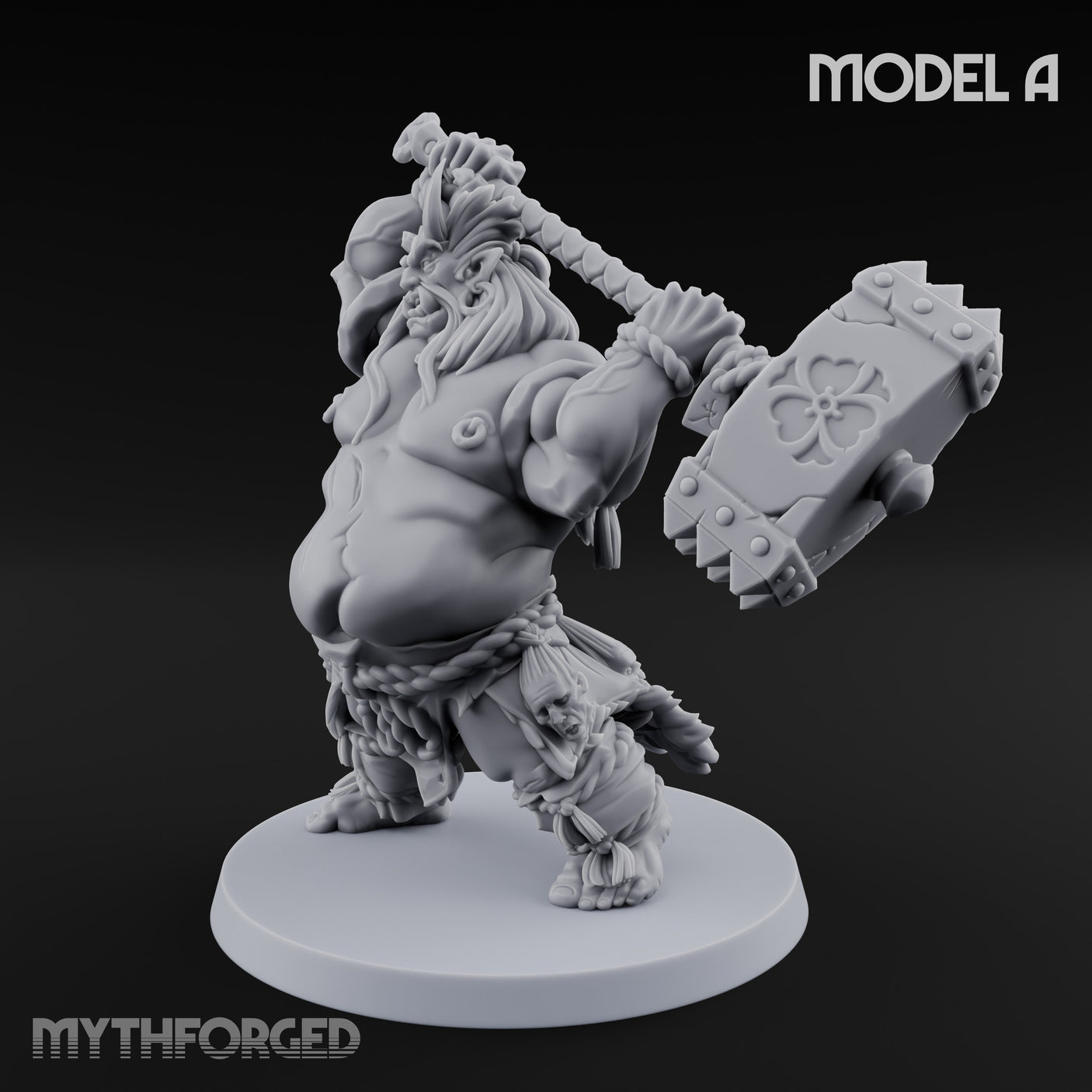 Club Smashing Oni Brute A Miniature for Dungeons and Dragons, Pathfinder or other TTRPGs