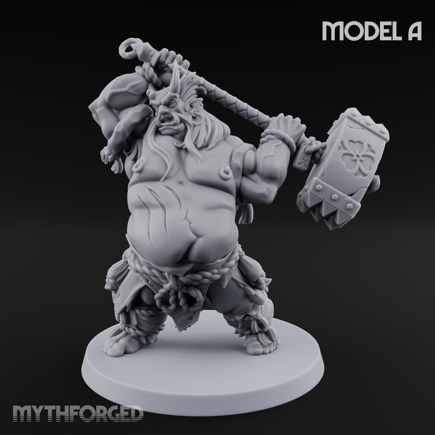 Club Smashing Oni Brute A Miniature for Dungeons and Dragons, Pathfinder or other TTRPGs