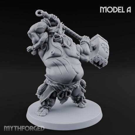 Club Smashing Oni Brute A Miniature for Dungeons and Dragons, Pathfinder or other TTRPGs