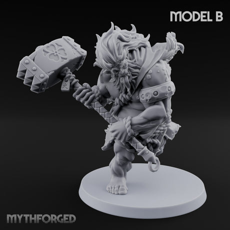 Club Smashing Oni Brute B Miniature for Dungeons and Dragons, Pathfinder or other TTRPGs