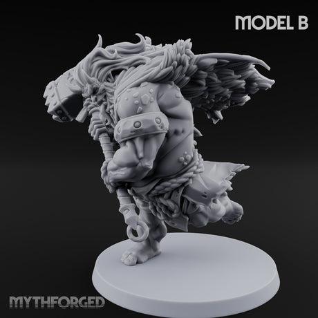 Club Smashing Oni Brute B Miniature for Dungeons and Dragons, Pathfinder or other TTRPGs