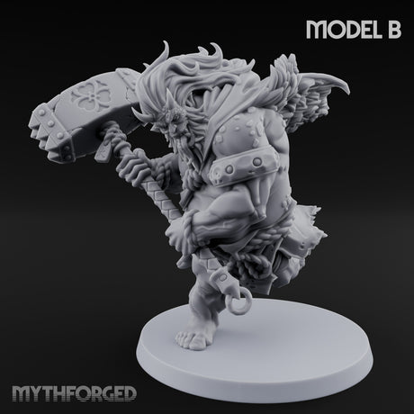 Club Smashing Oni Brute B Miniature for Dungeons and Dragons, Pathfinder or other TTRPGs