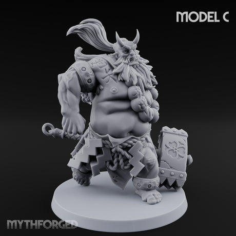 Club Smashing Oni Brute C Miniature for Dungeons and Dragons, Pathfinder or other TTRPGs
