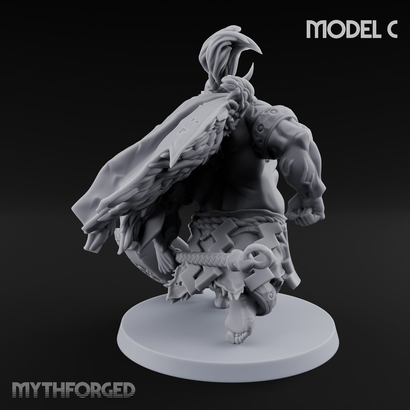 Club Smashing Oni Brute C Miniature for Dungeons and Dragons, Pathfinder or other TTRPGs