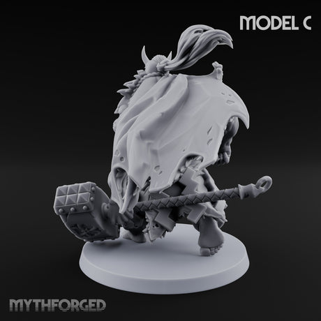 Club Smashing Oni Brute C Miniature for Dungeons and Dragons, Pathfinder or other TTRPGs