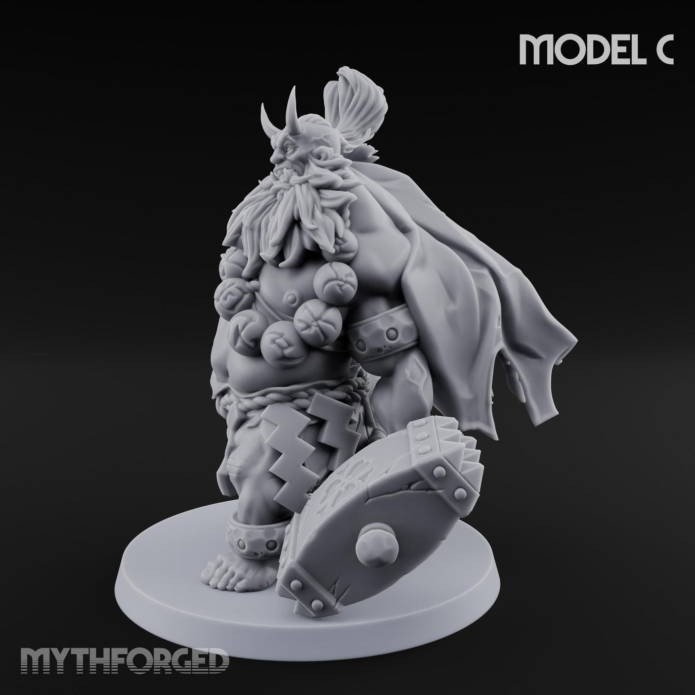 Club Smashing Oni Brute C Miniature for Dungeons and Dragons, Pathfinder or other TTRPGs