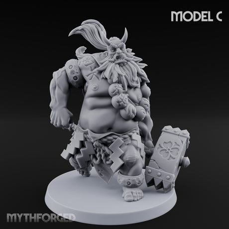 Club Smashing Oni Brute C Miniature for Dungeons and Dragons, Pathfinder or other TTRPGs