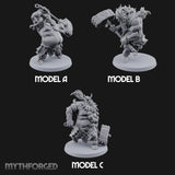 Club Smashing Oni Brutes Miniature for Dungeons and Dragons, Pathfinder or other TTRPGs