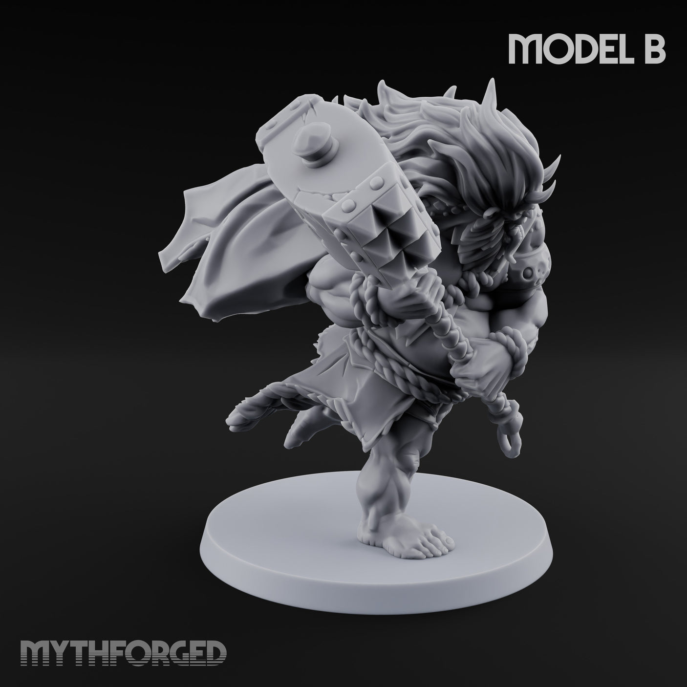 Club Smashing Oni Brutes Miniature for Dungeons and Dragons, Pathfinder or other TTRPGs