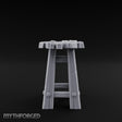 Clutter-Topped Hex-Bolted Tavern Stool