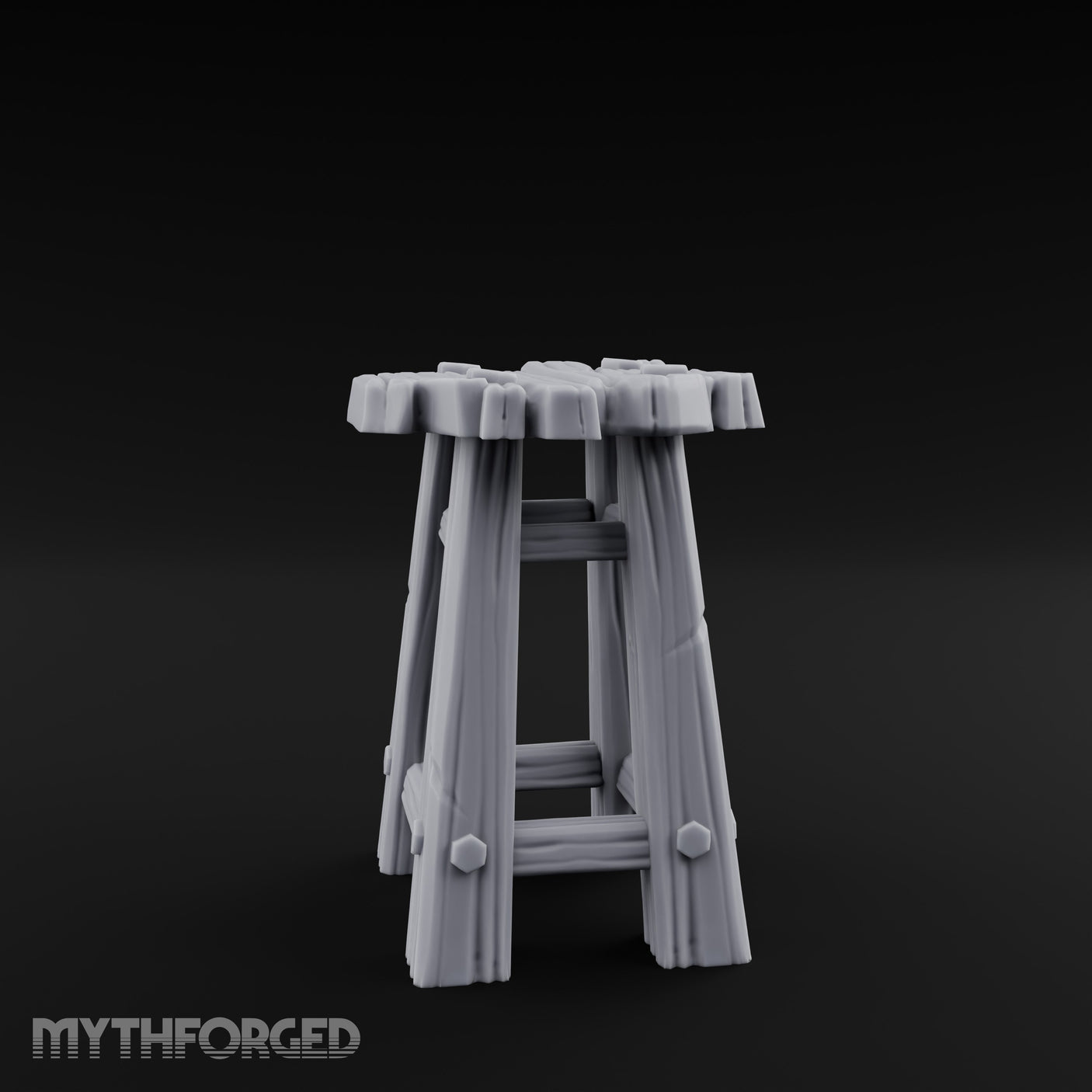 Clutter-Topped Hex-Bolted Tavern Stool gallery 1