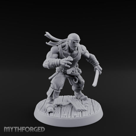 Closing In Human Pirate Miniature for Dungeons and Dragons, Pathfinder or other TTRPGs
