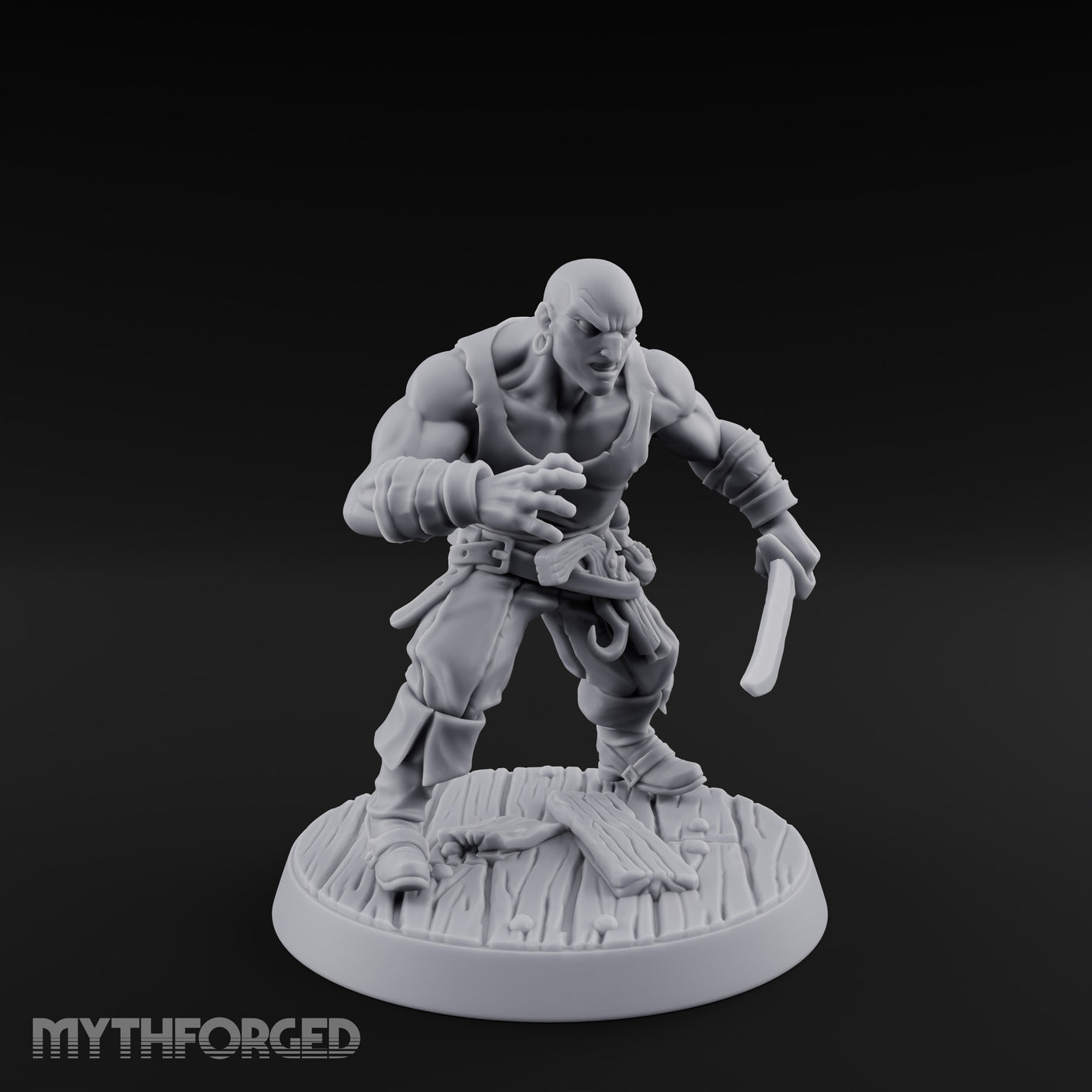 Closing In Human Pirate Miniature for Dungeons and Dragons, Pathfinder or other TTRPGs
