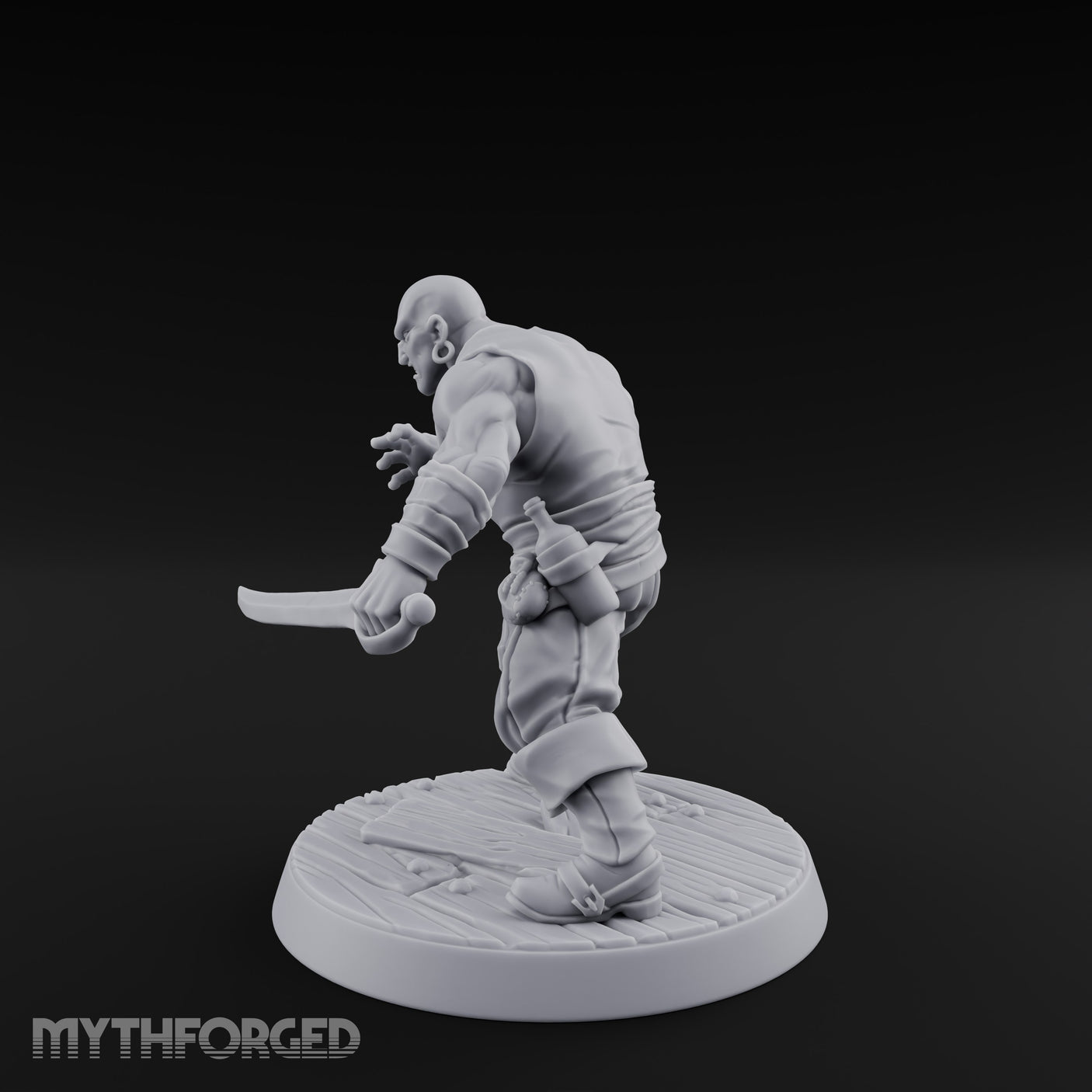 Closing In Human Pirate Miniature for Dungeons and Dragons, Pathfinder or other TTRPGs