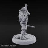 Pistol Held High Human Pirate Miniature for Dungeons and Dragons, Pathfinder or other TTRPGs