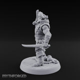 Pistol Held High Human Pirate Miniature for Dungeons and Dragons, Pathfinder or other TTRPGs