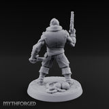 Pistol Held High Human Pirate Miniature for Dungeons and Dragons, Pathfinder or other TTRPGs
