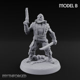 Pistol Held High Human Pirate Miniature for Dungeons and Dragons, Pathfinder or other TTRPGs