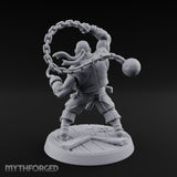 Swinging the Shot Human Pirate Miniature for Dungeons and Dragons, Pathfinder or other TTRPGs