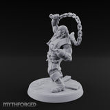 Swinging the Shot Human Pirate Miniature for Dungeons and Dragons, Pathfinder or other TTRPGs