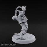 Swinging the Shot Human Pirate Miniature for Dungeons and Dragons, Pathfinder or other TTRPGs
