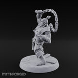 Swinging the Shot Human Pirate Miniature for Dungeons and Dragons, Pathfinder or other TTRPGs