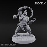 Swinging the Shot Human Pirate Miniature for Dungeons and Dragons, Pathfinder or other TTRPGs